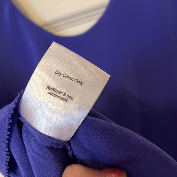 T. Babaton Blue Silk Tiered Tank top - Picture 5 of 5